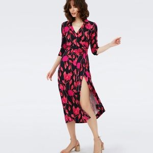 Diane Von Furstenberg Midi Wrap Dress